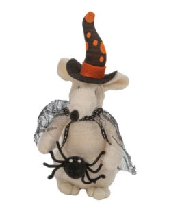 Halloween Plüsch Maus Mit Spinne 23cm