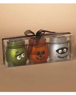 Halloween Laternen Aus Quecksilberglas 3er Set -Halloween Serien Geschäft quecksilberglas halloween laternen 3er set mercury glass halloween luminaries set of 3 halloween teelichthalter 54272 3