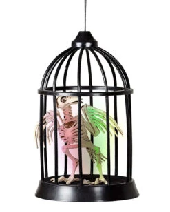 Krähen Skelett Im Käfig Halloween Animatronic 5 Krähen Skelett Im Käfig Halloween Animatronic -Halloween Serien Geschäft raben skelett im kaefig halloween animatronic raven in cage animatronic halloween dekoration 51447 03