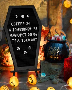 Sarg Buchstabentafel 10 Sarg Buchstabentafel -Halloween Serien Geschäft sarg buchstabentafel coffin letterboard halloween und gothic deko 51485 3