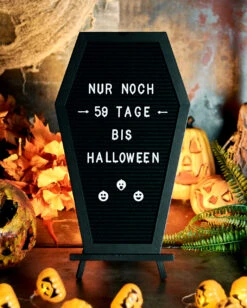 Sarg Buchstabentafel 9 Sarg Buchstabentafel -Halloween Serien Geschäft sarg buchstabentafel coffin letterboard halloween und gothic deko 51485 6