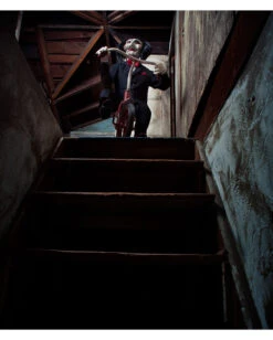 SAW Puppe Billy -Halloween Serien Geschäft saw billy puppe originale horrorfilm sammler puppe aus james wans saw lizenzierte horrorpuppe fuer jig saw fans 28972 5