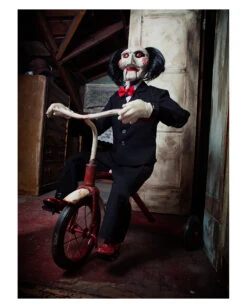 SAW Puppe Billy -Halloween Serien Geschäft saw billy puppe originale horrorfilm sammler puppe aus james wans saw lizenzierte horrorpuppe fuer jig saw fans 28972 6