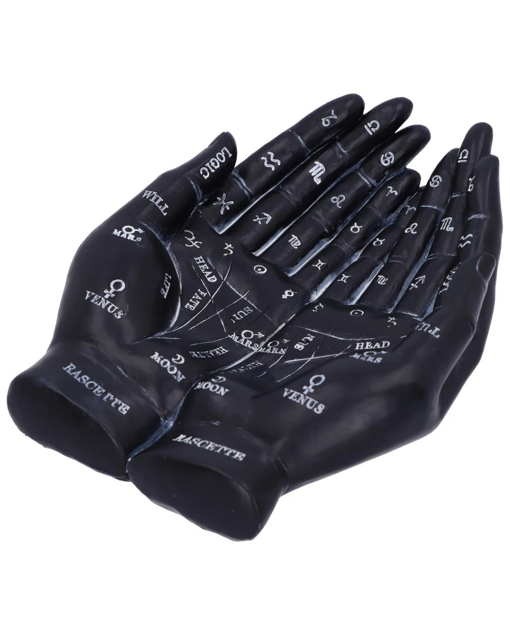 Schwarze Chiromantie-Hände Teelichthalter 5 Schwarze Chiromantie-Hände Teelichthalter – Bild 5