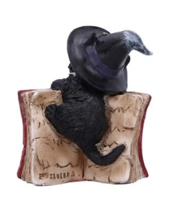 Schwarzes Hexenkätzchen Mit Rotem Zauberbuch 8,2cm 9 Schwarzes Hexenkätzchen Mit Rotem Zauberbuch 8,2cm -Halloween Serien Geschäft schwarze hexenkatze mit rotem zauberbuch black witchs cat familiar with red grimoire gothic deko und figuren 52417 4