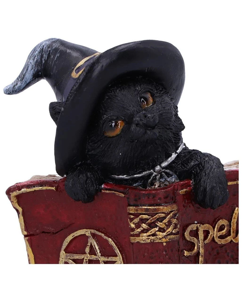 Schwarzes Hexenkätzchen Mit Rotem Zauberbuch 8,2cm 5 Schwarzes Hexenkätzchen Mit Rotem Zauberbuch 8,2cm – Bild 5