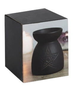 Schwarzer Pentagramm Duftöl Brenner 7 Schwarzer Pentagramm Duftöl Brenner -Halloween Serien Geschäft schwarze pentagram duftoel lampe schwarzer pentagram duftoel brenner black pentagram fragrance oil lamp 50641 04