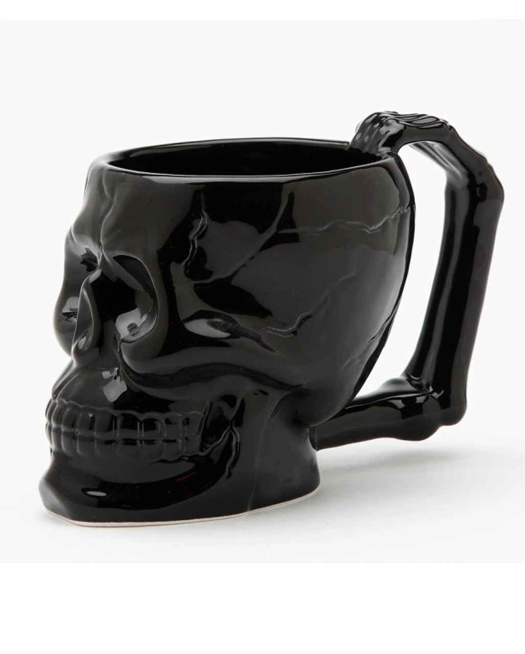 Schwarze Totenschädel Tasse Mit Knochenhenkel 1 Schwarze Totenschädel Tasse Mit Knochenhenkel