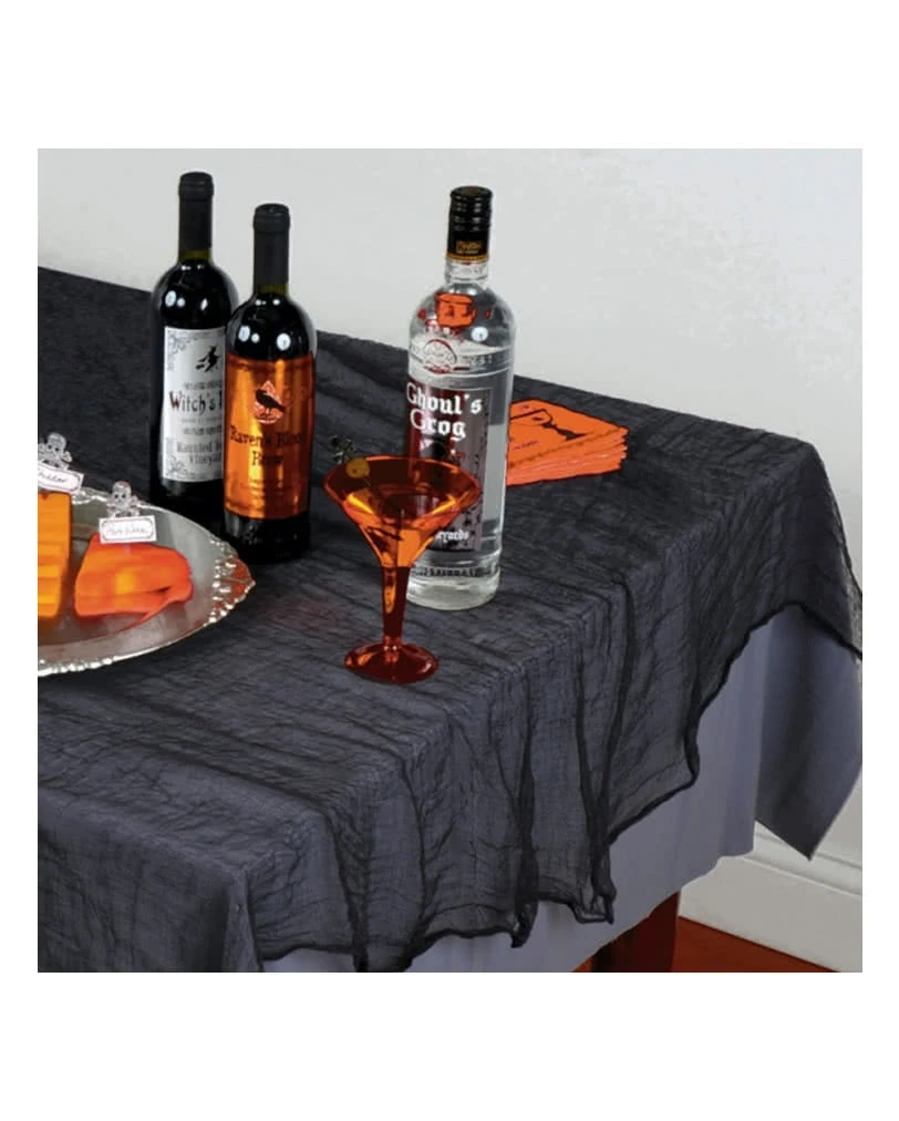 Schwarze Deko Tischdecke 1 Schwarze Deko Tischdecke