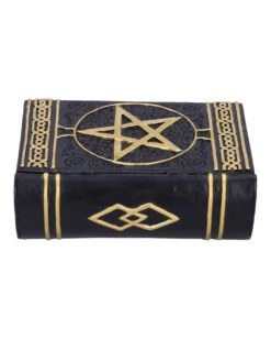 Schwarzes Buch Magischer Sprüche Schmuckschatulle -Halloween Serien Geschäft schwarzes buch der zaubersprueche schatulle gothic und wicca deko und geschenkartikel 52219 3