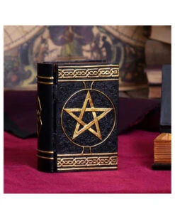 Schwarzes Buch Magischer Sprüche Schmuckschatulle -Halloween Serien Geschäft schwarzes buch der zaubersprueche schatulle gothic und wicca deko und geschenkartikel 52219 7