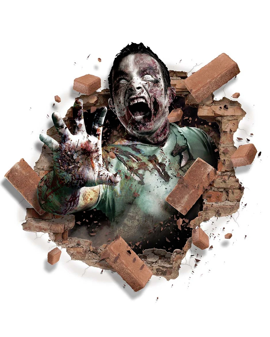 3D Deko Folie Zombie Selbstklebend 1 3D Deko Folie Zombie Selbstklebend