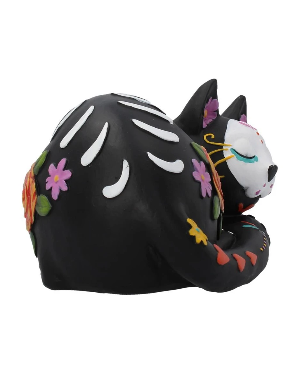 Schlafende Sugar Skull Katze 22cm 6 Schlafende Sugar Skull Katze 22cm – Bild 6