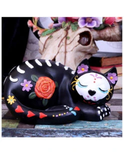Schlafende Sugar Skull Katze 22cm 13 Schlafende Sugar Skull Katze 22cm -Halloween Serien Geschäft sleepy sugar skull katze schlafende sugar skull katze sleepy sugar skull cat 50725 07