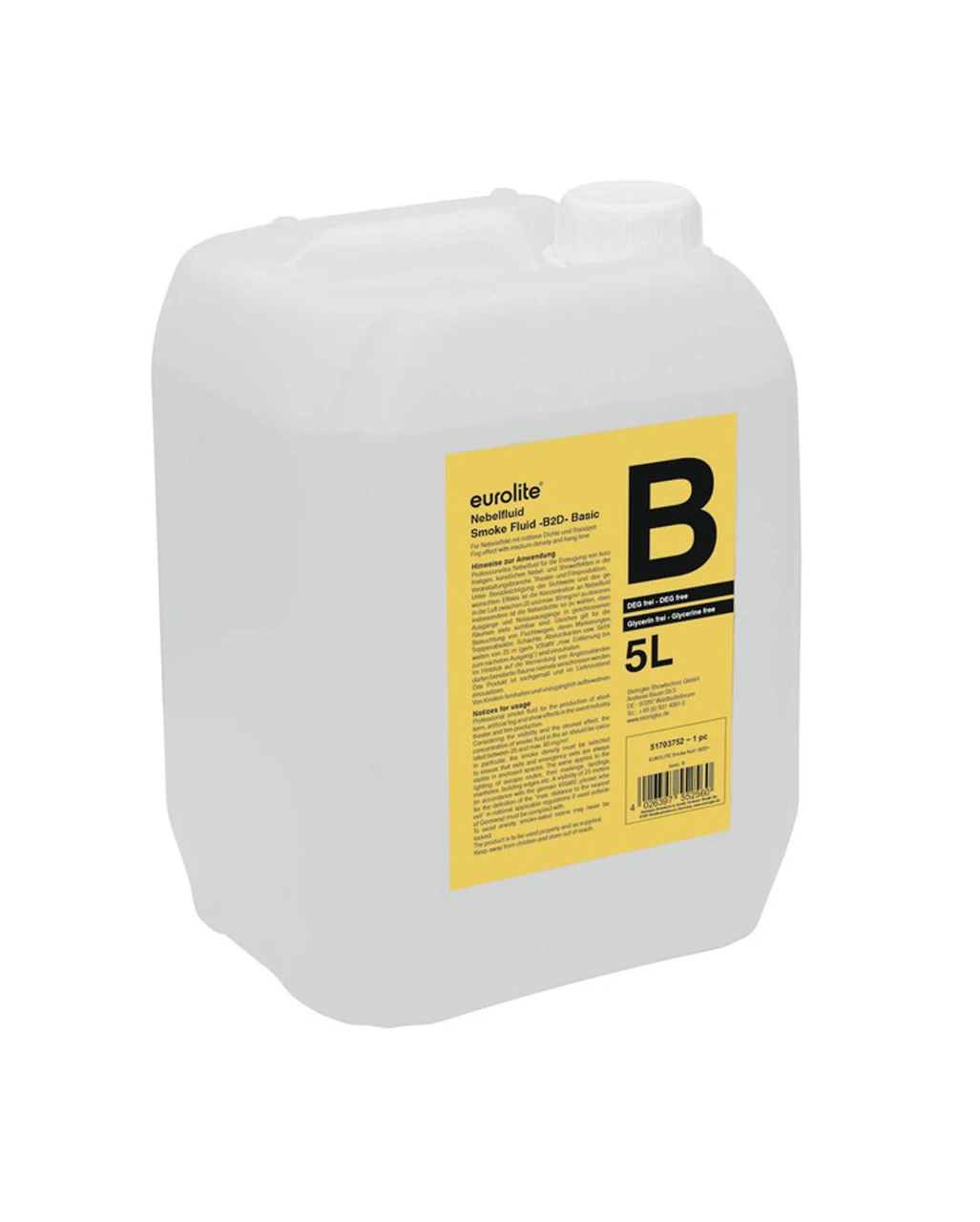 EUROLITE Smoke Fluid -B2D- Action Nebelfluid 5l 1 EUROLITE Smoke Fluid -B2D- Action Nebelfluid 5l