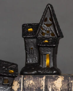 Beleuchtete Glitzer Spukendes Geisterhaus Deko 6 Beleuchtete Glitzer Spukendes Geisterhaus Deko -Halloween Serien Geschäft spooky glitter geisterhaus deko mit led spooky glitter light up haunted house halloween spukhaus deko 53049 3