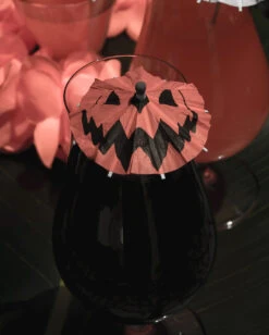 Creepy Pumpkin Cocktailschirmchen 15 St.