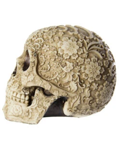 Totenschädel Mit Blütendesign 6 Totenschädel Mit Blütendesign -Halloween Serien Geschäft totenkopf mit bluetendesign totenschaedel dekoration skull with flower design 29106 3