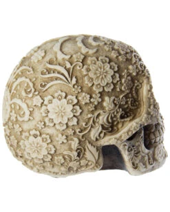 Totenschädel Mit Blütendesign 7 Totenschädel Mit Blütendesign -Halloween Serien Geschäft totenkopf mit bluetendesign totenschaedel dekoration skull with flower design 29106 4