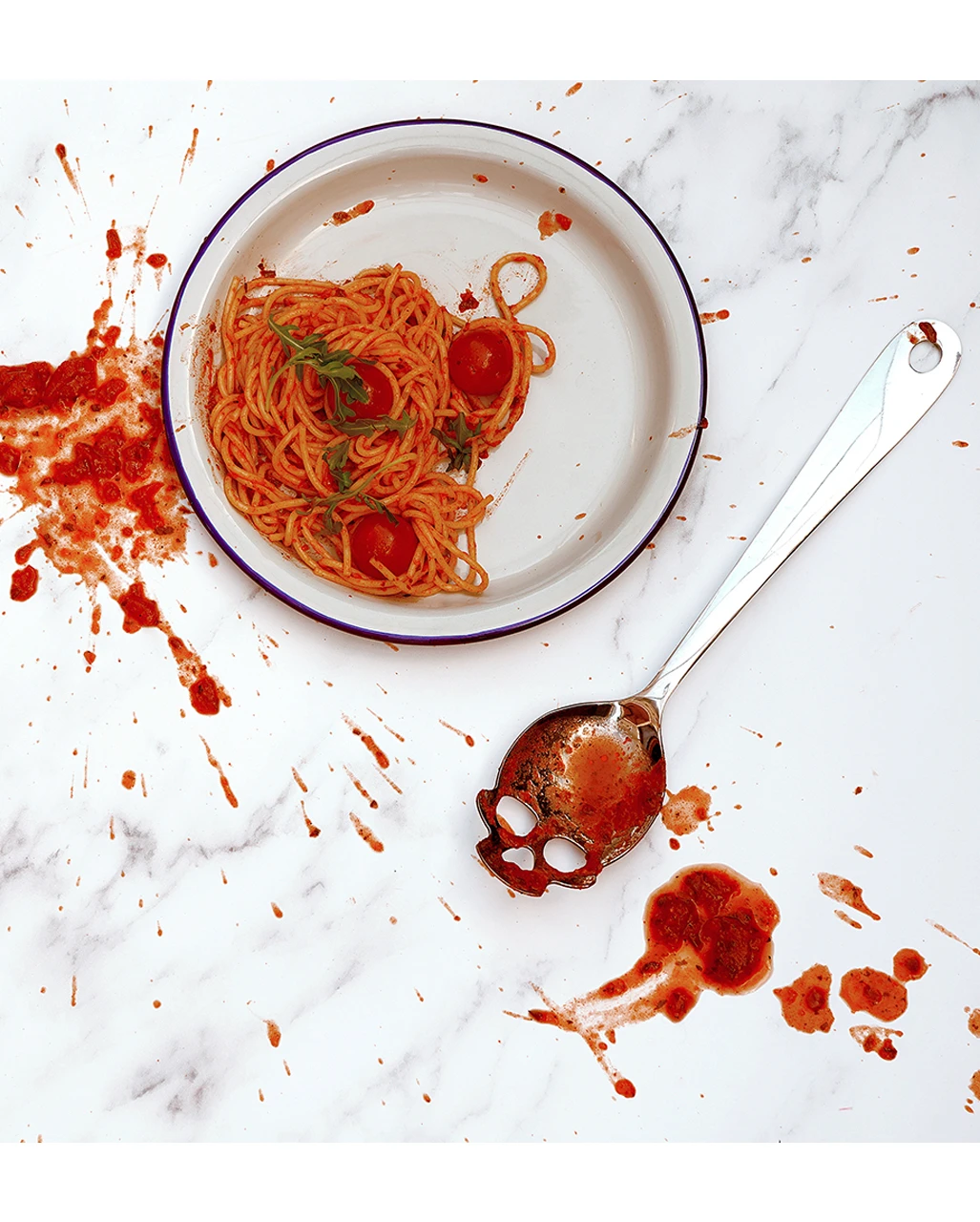 Totenschädel Servierlöffel 30cm 2 Totenschädel Servierlöffel 30cm – Bild 2