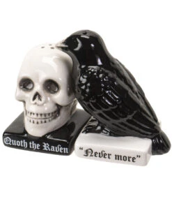 Totenschädel & Rabe Als Salz & Pfefferstreuer 12 Totenschädel & Rabe Als Salz & Pfefferstreuer -Halloween Serien Geschäft totenkopf und rabe salz und pfefferstreuer skull and raven salt and pepper shaker gothic tischdeko 54743 06