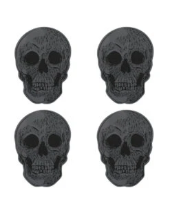 Totenschädel Untersetzer Set 4 St. 5 Totenschädel Untersetzer Set 4 St. -Halloween Serien Geschäft totenkopf untersetzer totenschaedel untersetzer skull coasters halloween tischdeko 50706 03