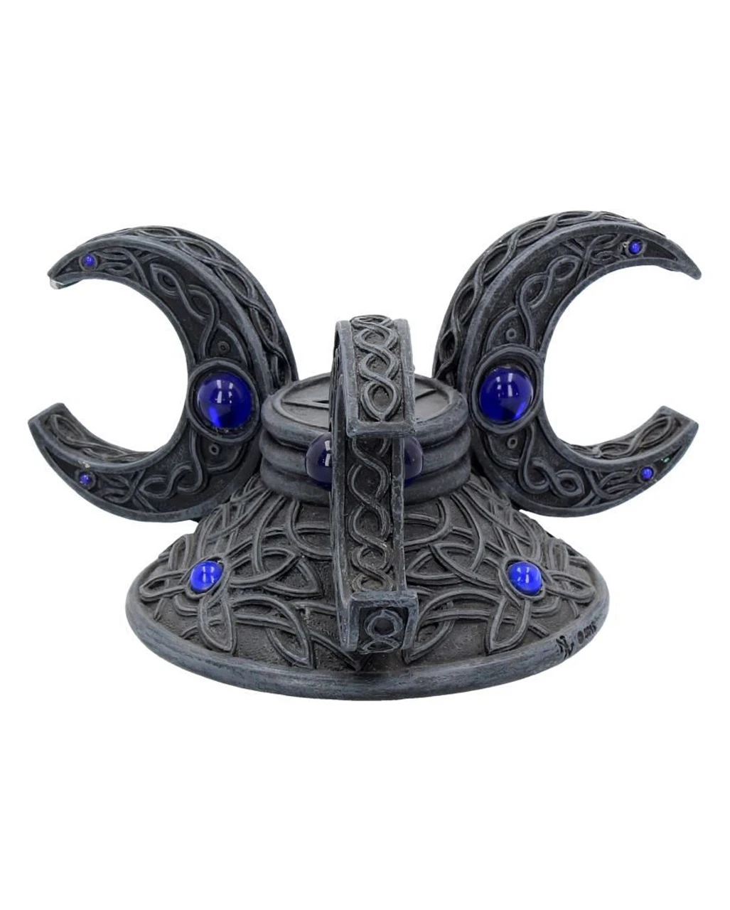 Dreifach Mond Kristallkugel Halter 10cm 4 Dreifach Mond Kristallkugel Halter 10cm – Bild 4