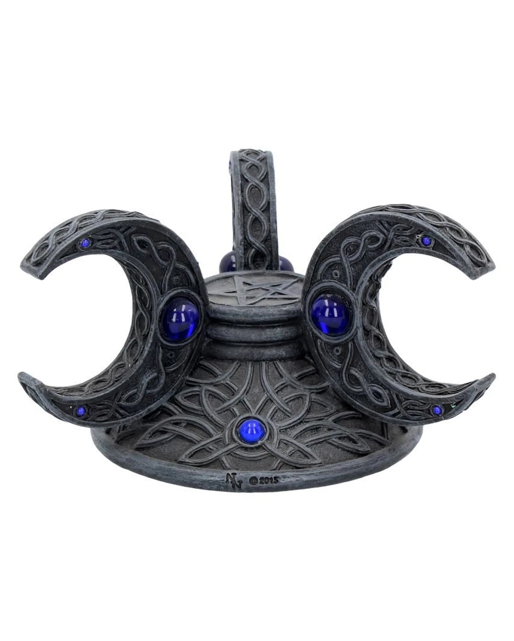 Dreifach Mond Kristallkugel Halter 10cm 5 Dreifach Mond Kristallkugel Halter 10cm – Bild 5