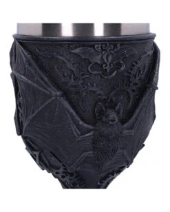 Gothic Vampirfledermaus Weinkelch -Halloween Serien Geschäft vampirfledermaus weinkelch gothic deko und wohnaccessoires dark fang goblet 52213 3