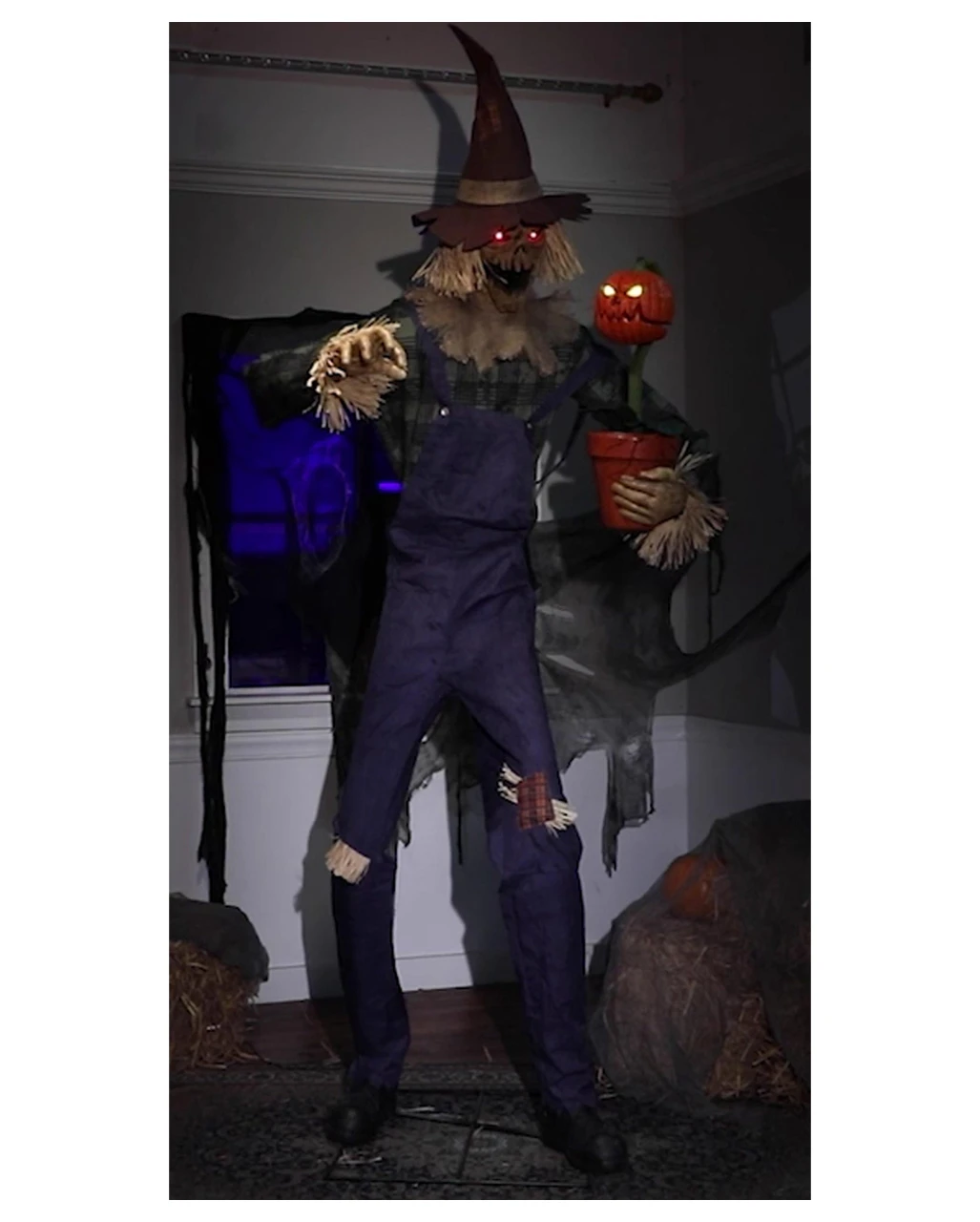 Schaurige Vogelscheuche Halloween Animatronic 210cm 1 Schaurige Vogelscheuche Halloween Animatronic 210cm