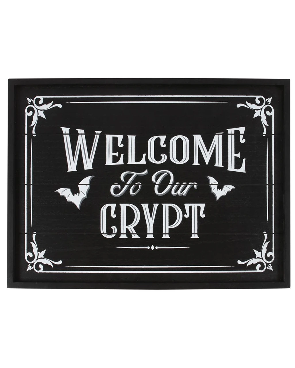 "Welcome To Our Crypt" Wandschild 40cm 1 "Welcome To Our Crypt" Wandschild 40cm