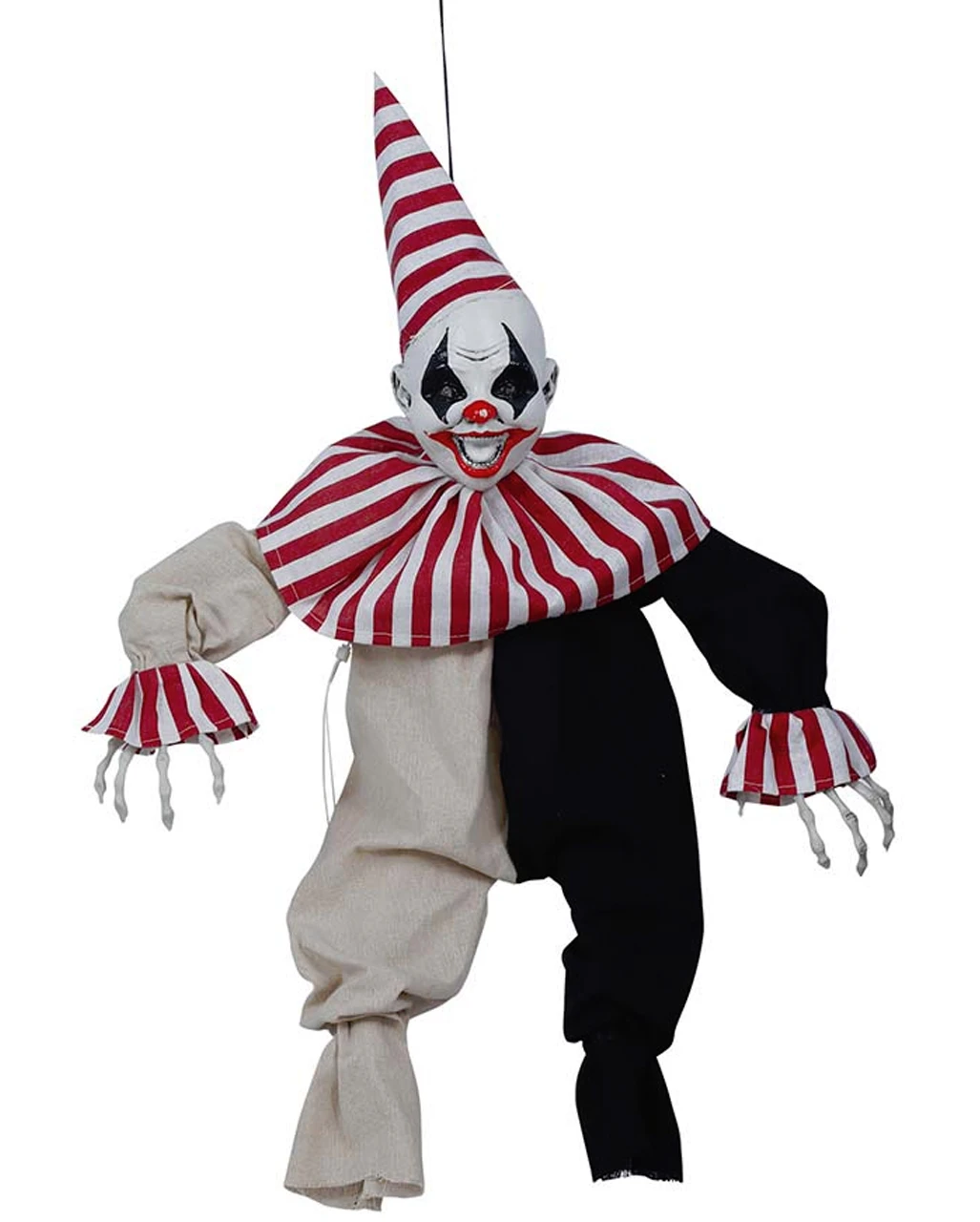 Wackelnder Killer Clown Hängefigur 80cm 1 Wackelnder Killer Clown Hängefigur 80cm