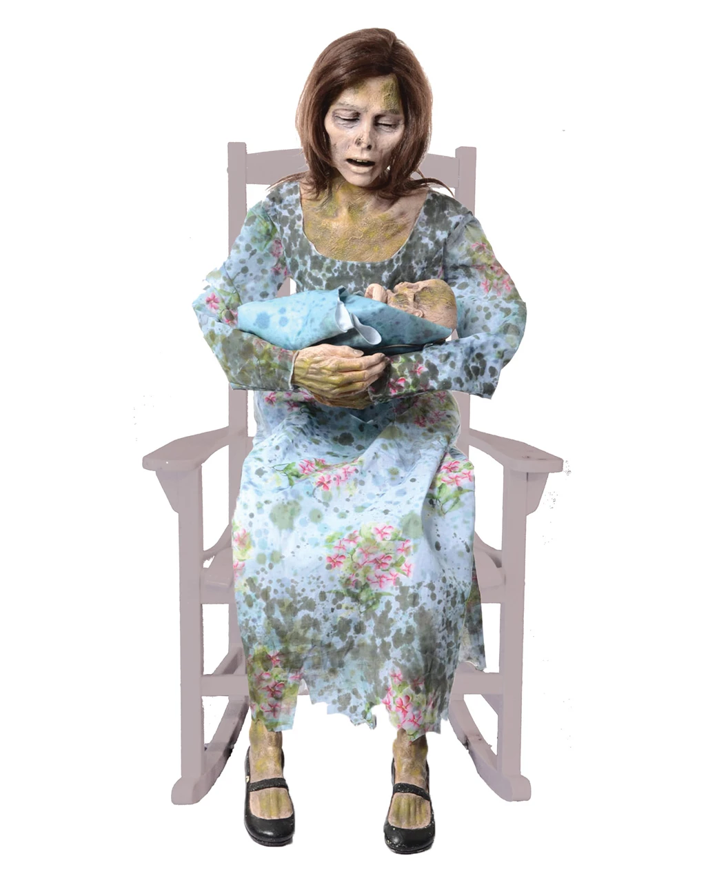 Zombie Mama & Baby Halloween Animatronic Mit Sound 1 Zombie Mama & Baby Halloween Animatronic Mit Sound