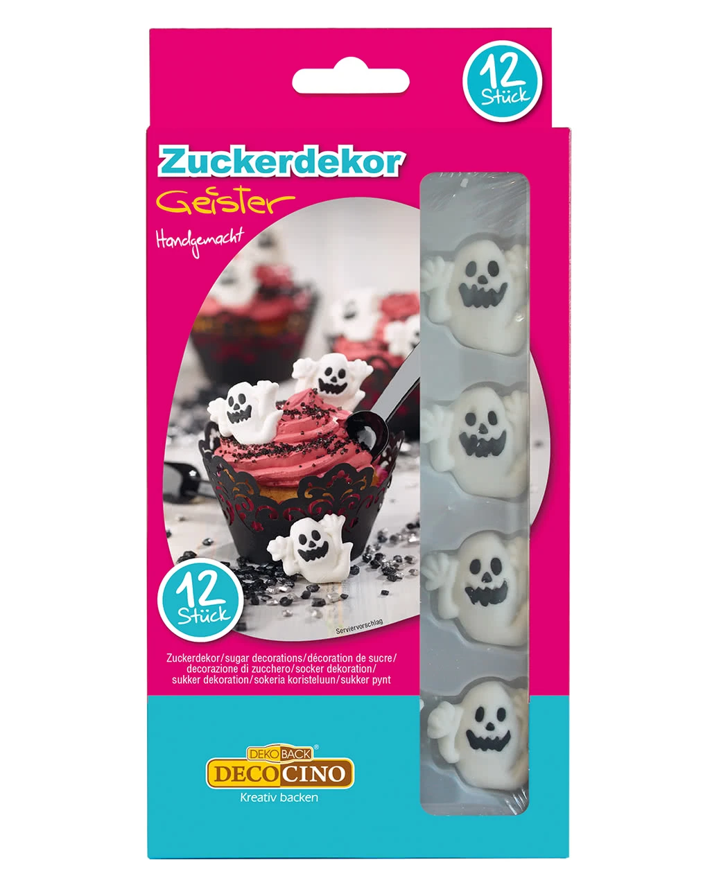 Geister Zuckerdekoration 12 St. 1 Geister Zuckerdekoration 12 St.